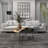 Alisone Metal Two-Toned Wood Split Tray Black Coffee Table