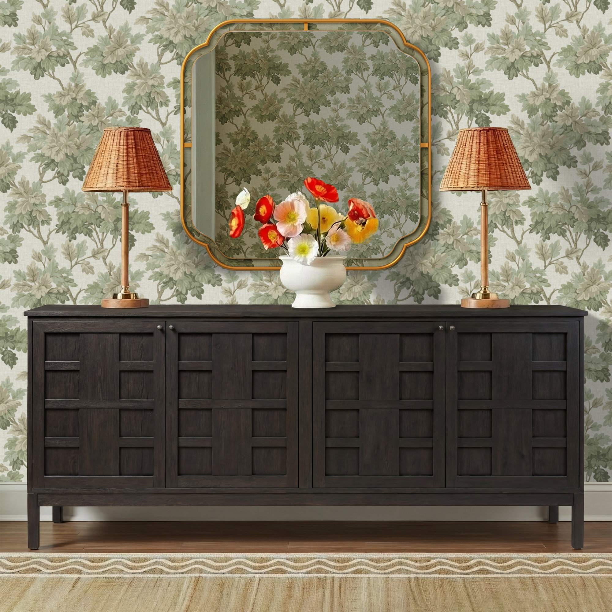 Colina Sideboard-Smoked Black, Black
