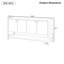 Console fonctionnelle U-Style bleu marine avec rangement à 4 portes et tablette inférieure - conception américaine, L 59,6 po-556371419