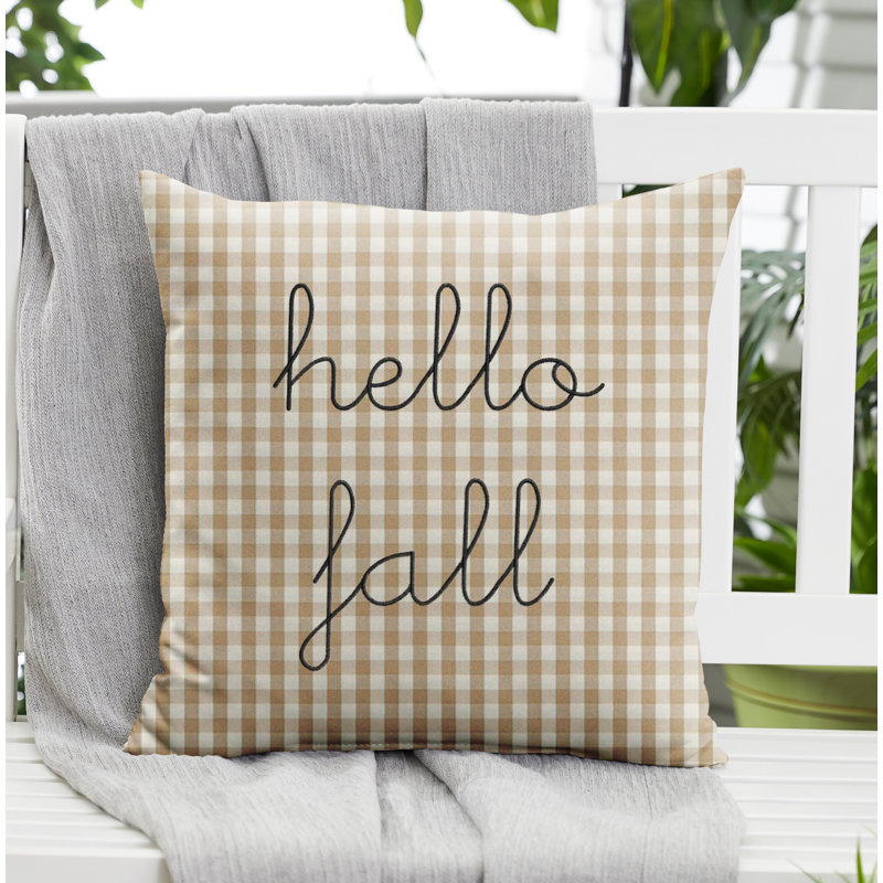 Checkered Outdoor Reversible Throw Pillow