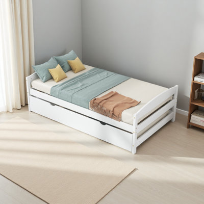 Lit plateforme simple avec lit gigogne simple