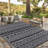 Outdoor Rug 6x9, Waterproof Patio Clearance Carpet for Outside, Reversible Outdoor Plastic Straw Camping Rug, UV Resistant Low Pile Deck Mat for Porch Yard Poolside, Easy Clean,Black & White-1125624473