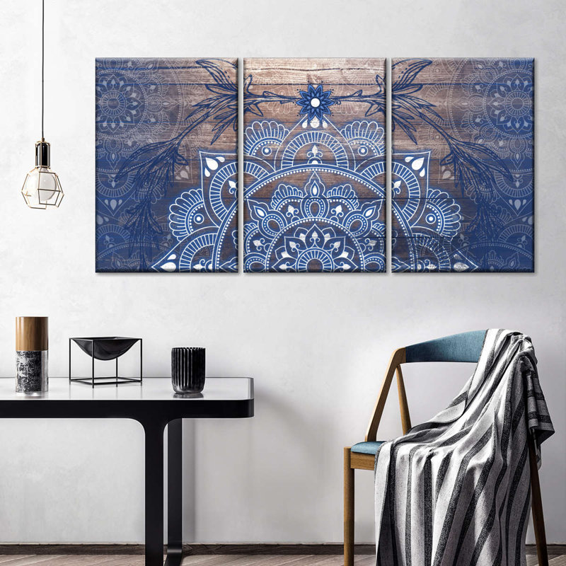 «Blueprint Mandala», reproduction sur toile, H 12 po x l 26 po x P 1 po