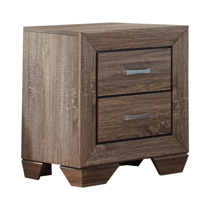 Ensemble de chambre à coucher 3 pièces avec commode taupe délavé Andice, Grand