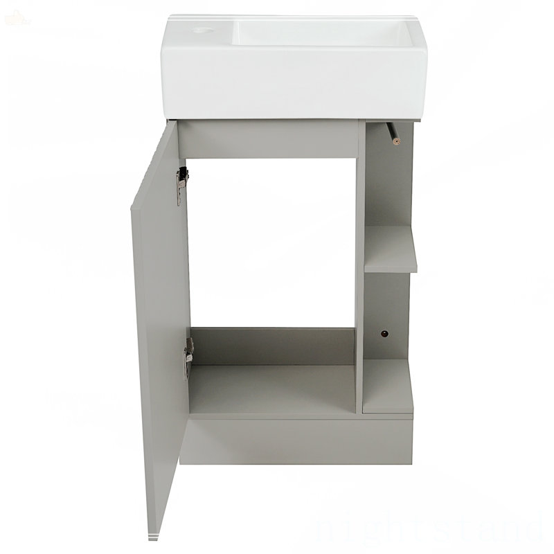 Meuble-lavabo 18,6 po avec lavabo, Gris
