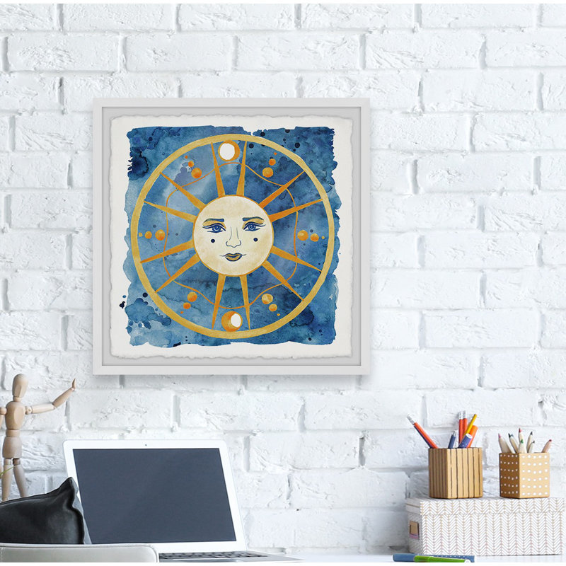 Bright and Shining Sun - Reproduction d'art graphique sur papier encadré, H 18 po x l 18 po x 1,5 po