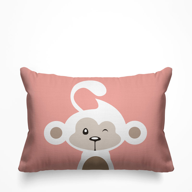 Coussin intérieur Ollie, Rose, 14 po x 20 po, Rectangle