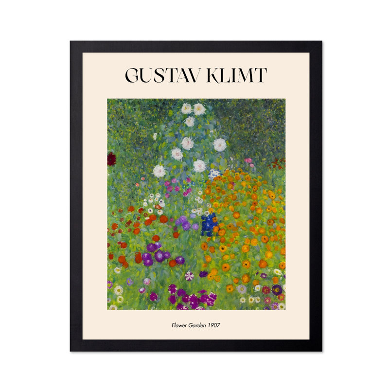 Gustav Klimt - Jardin de fleurs, 16"H x 20"W, Poster, Unframed