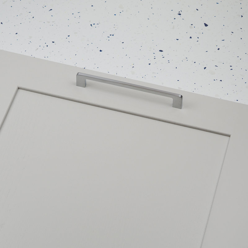 160mm Satin Chrome Curved D-Bar Handle