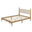 Grand lit plateforme en bois avec tête de lit d'inspiration gourde