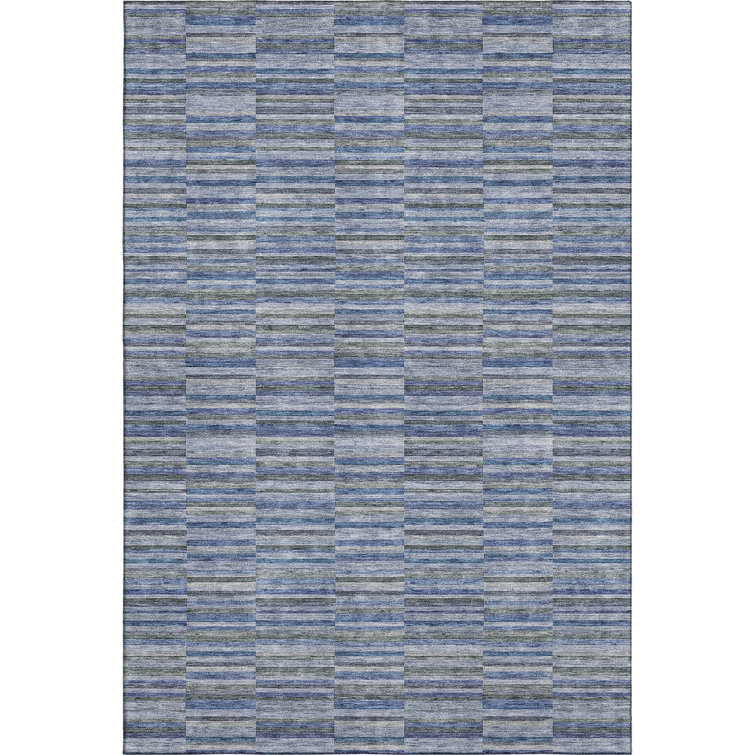 Premium Machine Washable Prisco Navy Rug