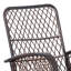 Fauteuil à bascule d'extérieur, en rotin avec coussins moelleux, bleu foncé-1625198330