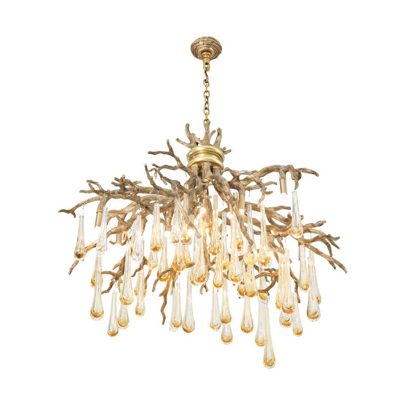 Lustre fantaisie en aluminium TA Illuminations, H 25,5 po x l 28 po x P 28 po, 10 lumières