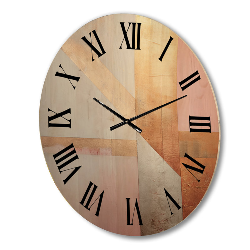 Horloge murale en bois massif Powersville, Grand