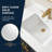 36" W x 21" D Solid Surface Bathroom Vanity Top with Integrated Center Single Sink 3.5" Backsplash 8" Widespread 3 Hole Faucet