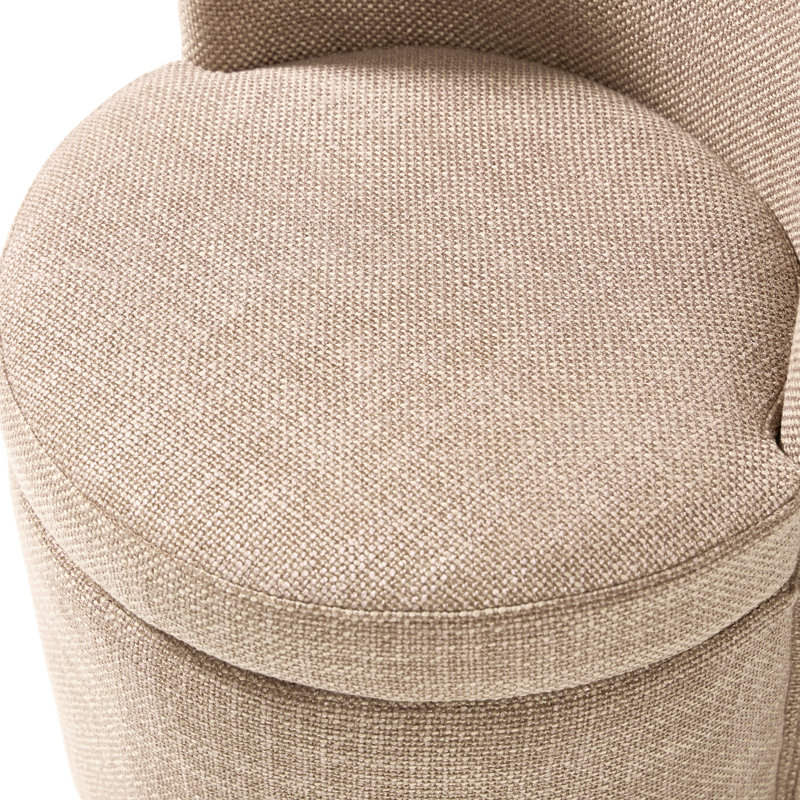 Chrysten 24''W Modern Dining Chair With Channel-Tufted Backrest, Sand