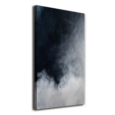 Asja White Smoke - Wrapped Canvas Print