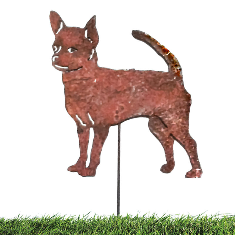 Piquet de jardin en métal Chihuahua