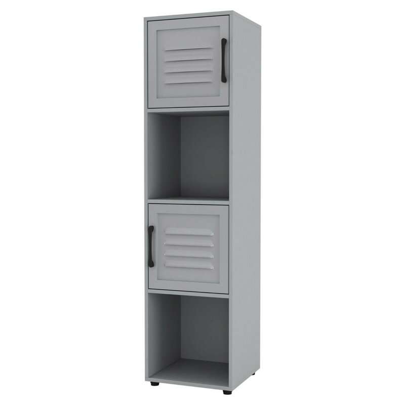Bloemer 119 cm H x 30 cm W Cube Bookcase, Grey