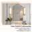 Aremi Contemporary Scalloped Arch Top Bathroom Vanity Mirror | Stainless Steel Frame-358908453-373023110