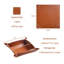 Plateau de valet pour bijoux en cuir de polyuréthane pour femmes et hommes, table d'entrée et table de chevet portable