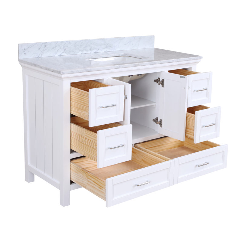 Ensemble de meuble-lavabo simple 48 po Maven, Blanc