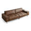 Canapé modulaire brun en similicuir-598041789-598041760