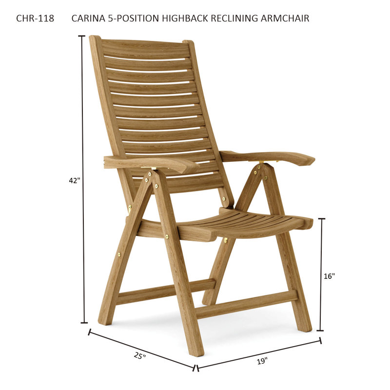 Carina Outdoor Teak Lounge Chair