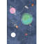 Tapis bleu marine en polyester tissé à la machine Ahumada-2116146301