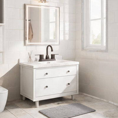 Robinet de salle de bain en bronze huilé avec fabrication en laiton, en métal et en céramique