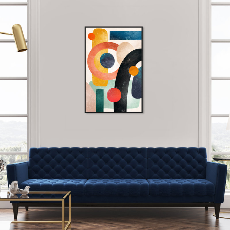 «Bright Shapes», reproduction d'impression sur toile, Toile avec cadre noir, H 36 po x l 24 po x 1,5 po