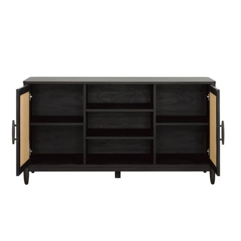 Barkha Unfinished TV Stand for TVs up to 65", Charcoal
