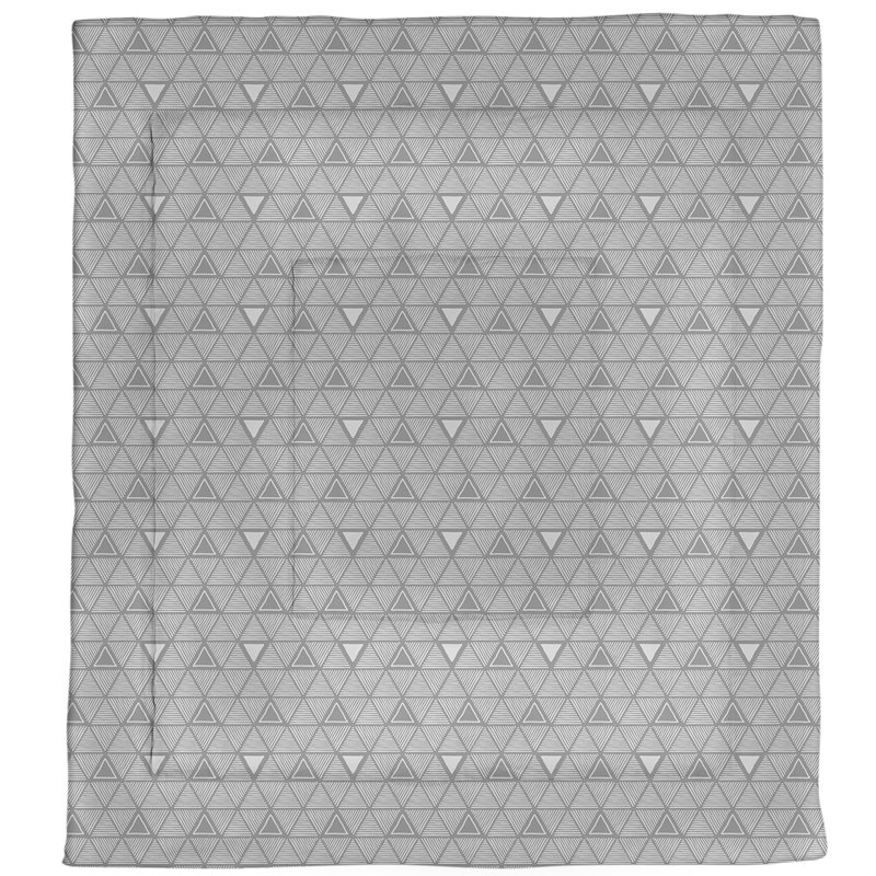 Édredon en microfibre réversible Patricia Geoffrey, Édredon très grand, Gris / blanc