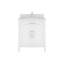 Meuble-lavabo simple en bois massif l 30 po x P 22 po avec plateau en pierre reconstituée, tiroir et lavabo encastré en céramique Jackson (blanc) Jackson-369372084