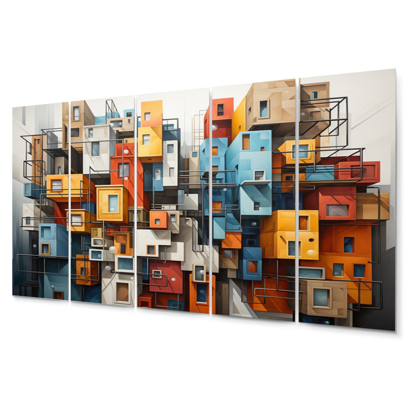 Ensemble de 5 décorations murales en métal
