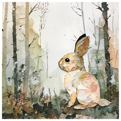 Housses de couette Collage Forest Rabbit