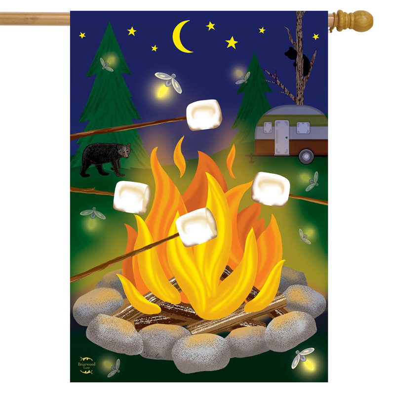 Drapeau de la maison d'été Campfire S'mores