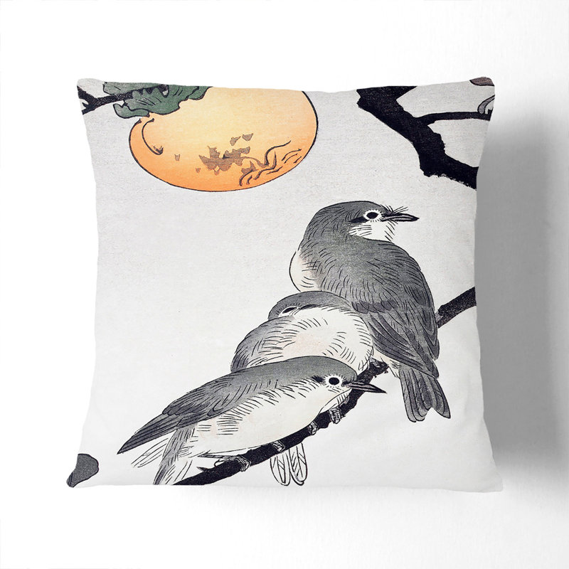 Floral Square Cushion, White, 55 x 55 cm