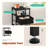 Nightstand with Built-in Charging Station, Bedside Table with Adjustable Fabric Drawer and 3-Tier Storage End Table-37325741