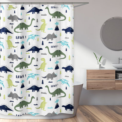 Rideau de douche simple Mod Dinosaur
