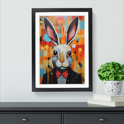 XYZ-FRM-V1223-5332 Rabbit Constructivism No.2 - Single Picture Frame Print on Wood