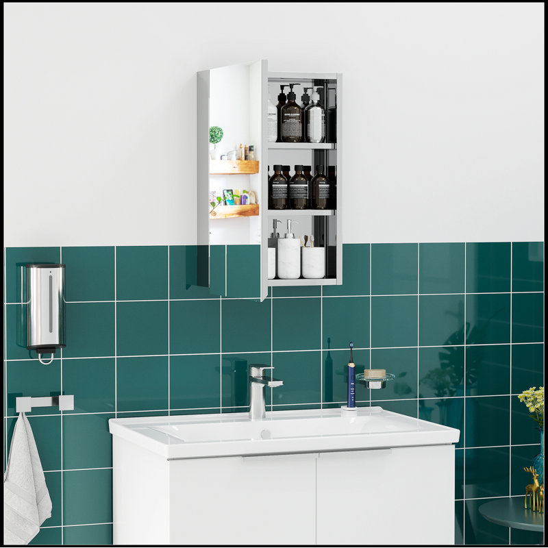 Armoire à pharmacie murale avec miroir kleankin