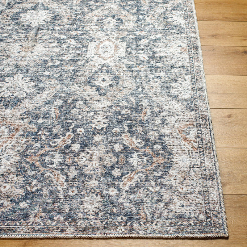 Tapis bleu ardoise Vivir x Livabliss Lorelai, Rectangle 7 pi 10 po x 10 pi 2 po