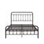 Base de lit plateforme complète en métal avec tête de lit, support de lattes solide, aucun sommier requis