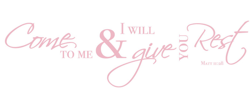 Décalcomanie murale citation biblique, Rose œillet, H 10 po x l 36 po x P 0,01 po