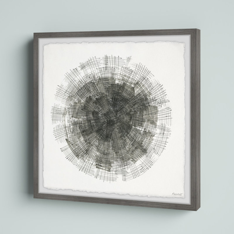 «Black Stitches» par Marmont Hill - reproduction d'art sur papier encadrée, H 12 po x l 12 po x P 1,5 po