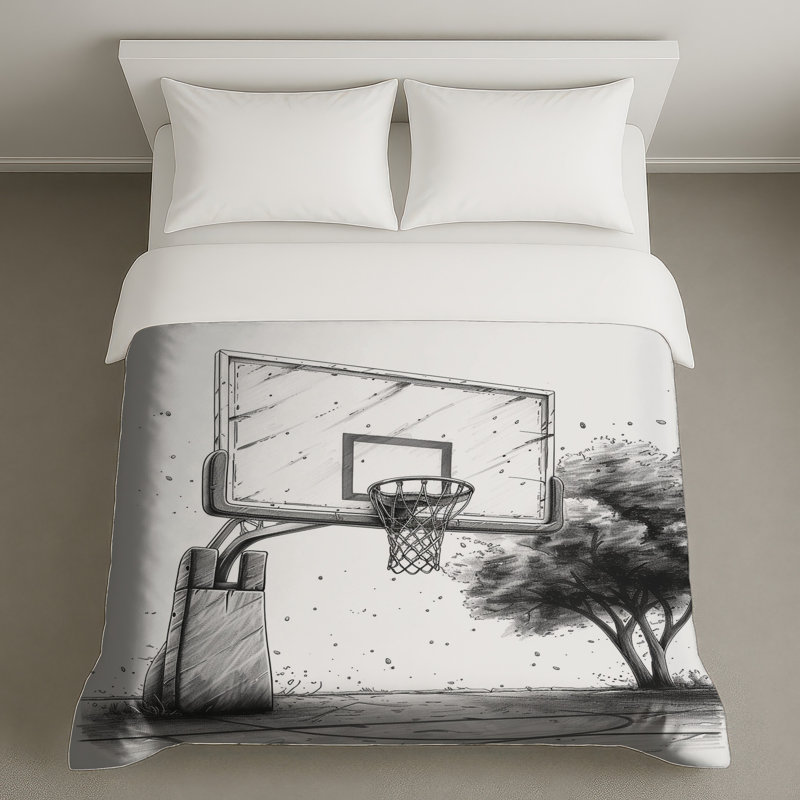Housse de couette Basketball Bedding Sports, Lit simple