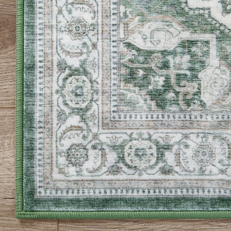  Wyatt & Ash Dream Mink Rylan Printed Chenille Rugs, 5'3" x 7'5", Green