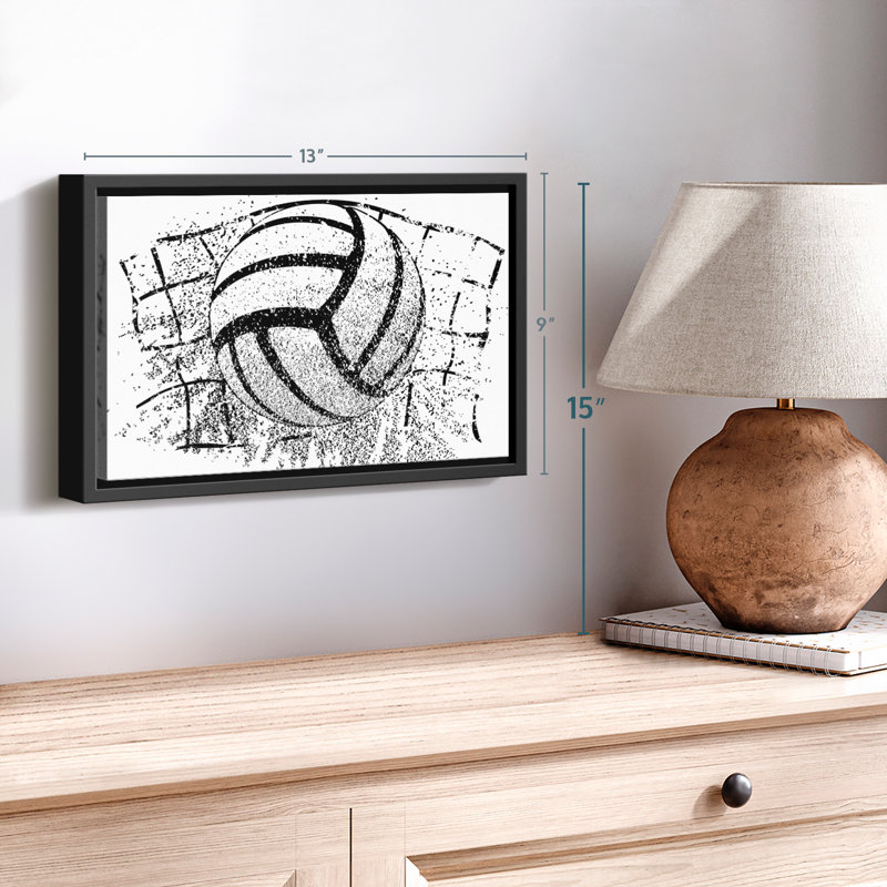 «Grunge Volleyball Canvas Print», 9" H x 13" W