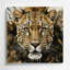 Faune léopard, art mural en métal brun-630991194